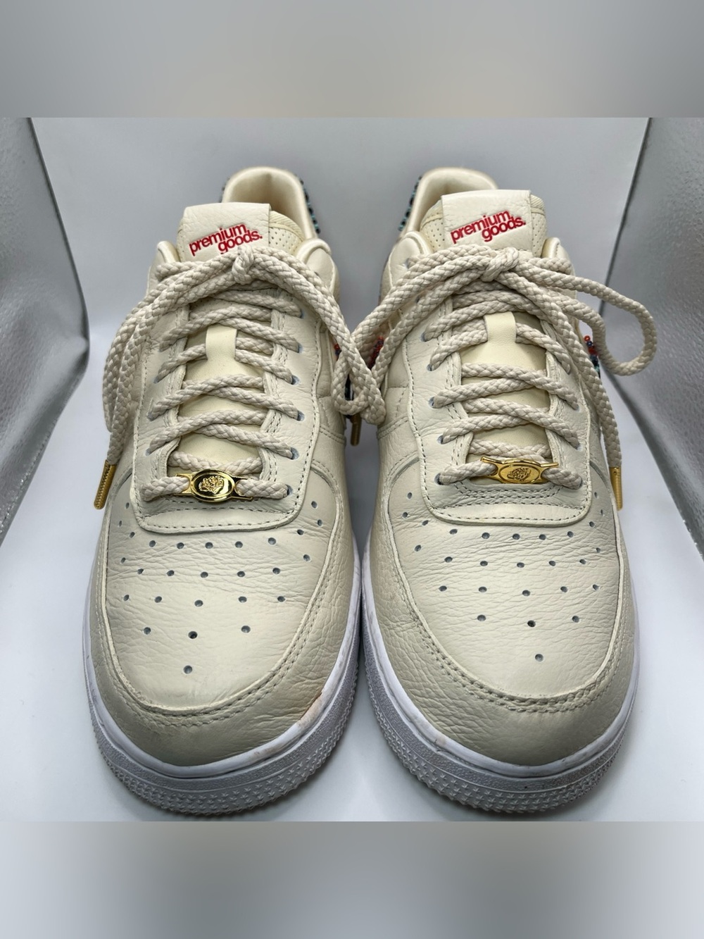 Nike Air Force 1 Low x Premium Goods Bella Women’s 8.5 Beaded Shoes DV2957-200 - Picture 6 of 12